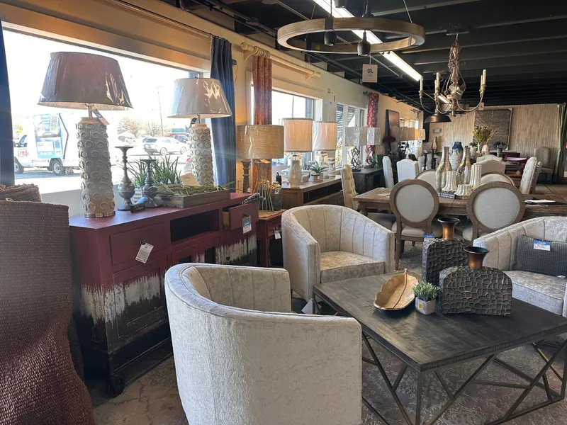 Dining furniture and accessories display